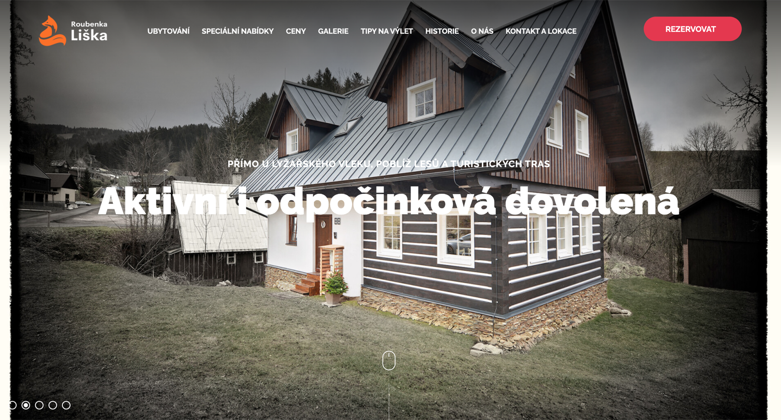 Roubenka Liška – ubytování
